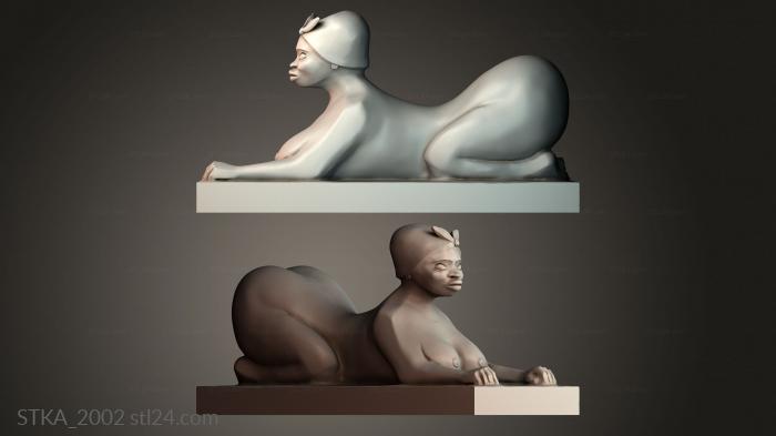 Статуи античные и исторические (STKA_2002) 3D модель для ЧПУ станка