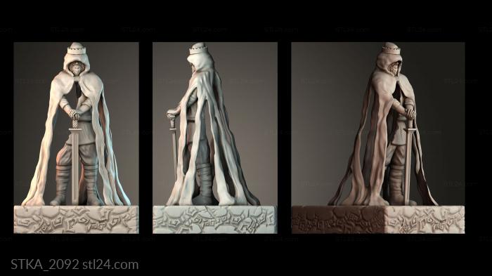 Статуи античные и исторические (STKA_2092) 3D модель для ЧПУ станка