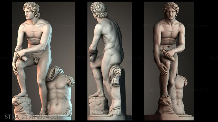 Статуи античные и исторические (STKA_2190) 3D модель для ЧПУ станка