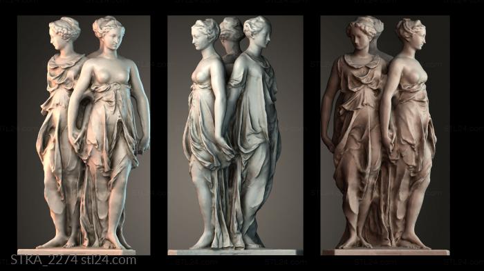 Статуи античные и исторические (STKA_2274) 3D модель для ЧПУ станка