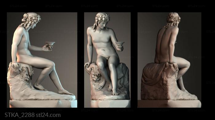 Статуи античные и исторические (STKA_2288) 3D модель для ЧПУ станка