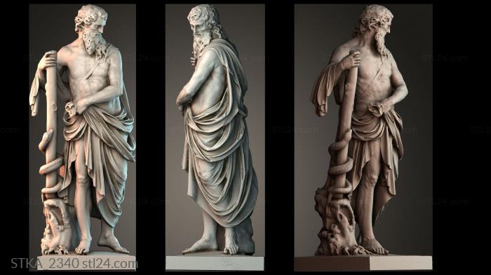 Статуи античные и исторические (STKA_2340) 3D модель для ЧПУ станка