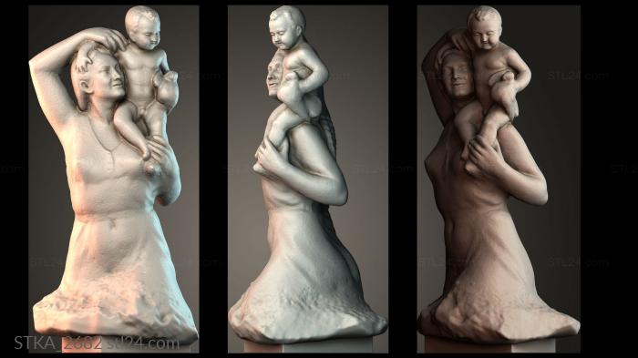 Статуи античные и исторические (STKA_2682) 3D модель для ЧПУ станка