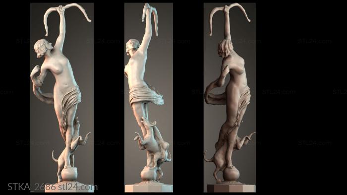 Статуи античные и исторические (STKA_2686) 3D модель для ЧПУ станка