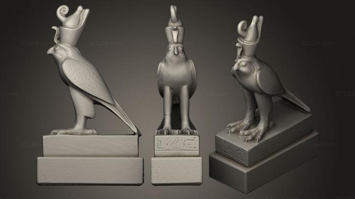Статуэтки птицы (Гор в облике Сокола, STKB_0037) 3D модель для ЧПУ станка