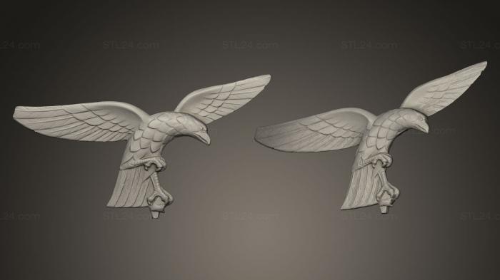 Статуэтки птицы (Инсинье эгль де лемпир аллеман, STKB_0107) 3D модель для ЧПУ станка