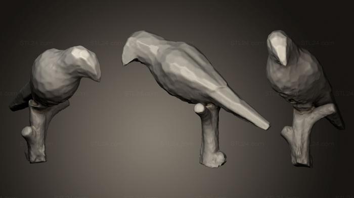 Статуэтки птицы (Попугай Витражная Лампа, STKB_0139) 3D модель для ЧПУ станка
