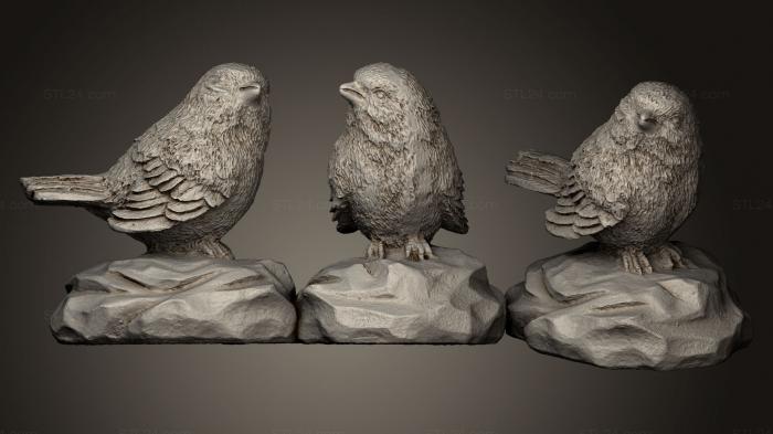 Bird figurines (Small Birdie RAW scan and Low Res, STKB_0144) 3D models for cnc