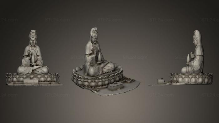 Статуэтки Будда (Статуя Богини милосердия, STKBD_0028) 3D модель для ЧПУ станка