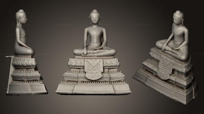 Статуэтки Будда (Сидящий Будда дата неизвестна, STKBD_0059) 3D модель для ЧПУ станка