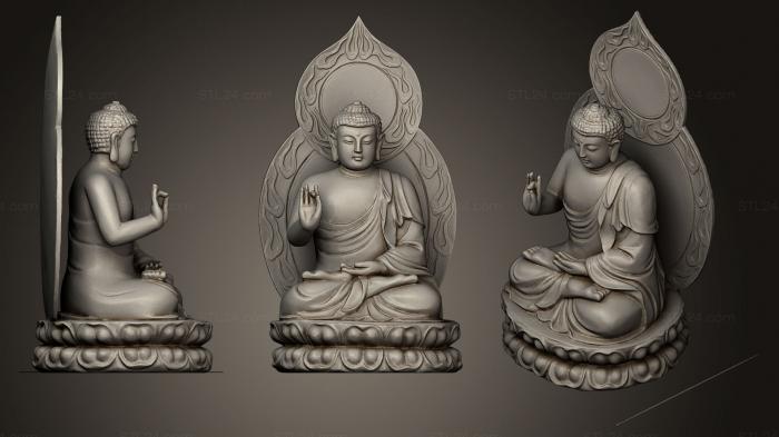 Статуэтки Будда (Каменный Бодхисаттва из буддийского храма в Японии, STKBD_0061) 3D модель для ЧПУ станка