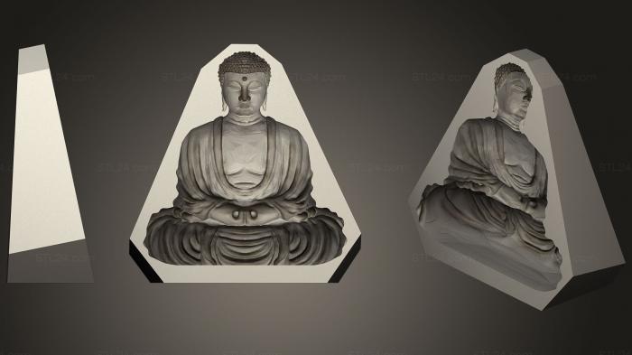 Buddha figurines (Buddha Optical Illusion W Thicker Base, STKBD_0068) 3D models for cnc