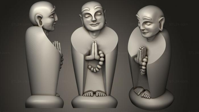 Buddha figurines (Buddhist Statue 029, STKBD_0078) 3D models for cnc