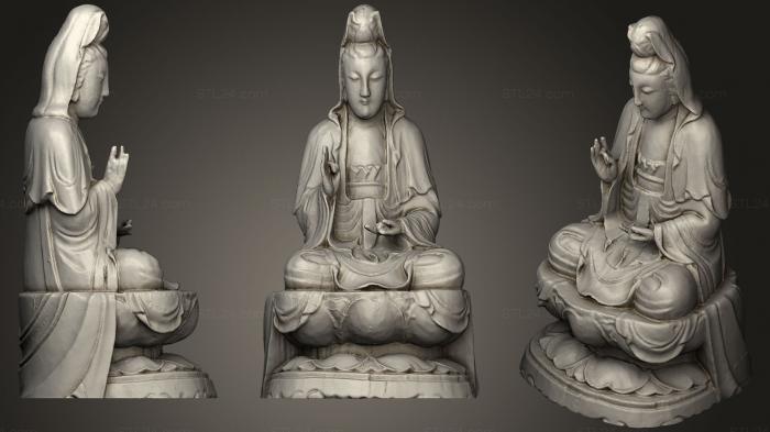 Buddha figurines (Chinese Kwan Yin Statue, STKBD_0079) 3D models for cnc