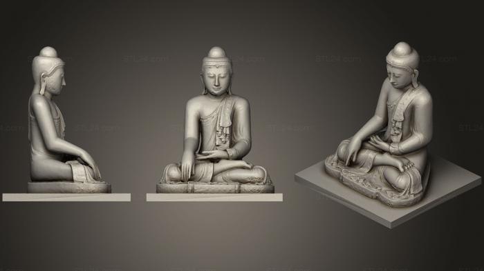Статуэтки Будда (Почитаемый Будда c 1850 CE, STKBD_0081) 3D модель для ЧПУ станка