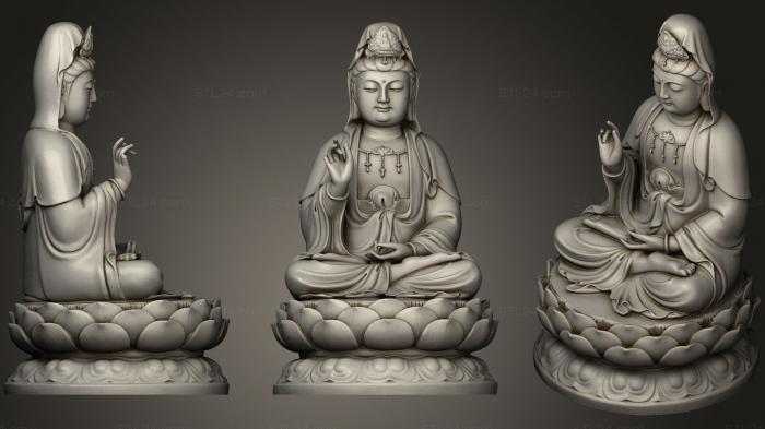 Статуэтки Будда (Божественность Милосердия, STKBD_0092) 3D модель для ЧПУ станка