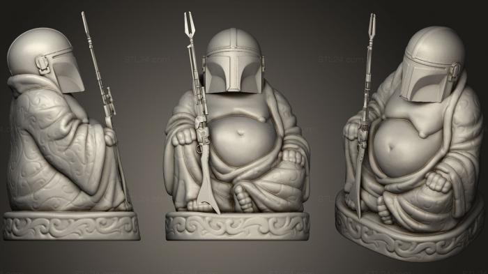 Buddha figurines (The Mandalorian Budda W, STKBD_0093) 3D models for cnc