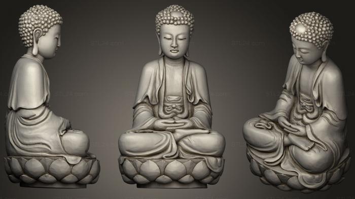 Buddha figurines (Phat Thich Ca Mo Ni Chu Nguyen Cuong, STKBD_0126) 3D models for cnc