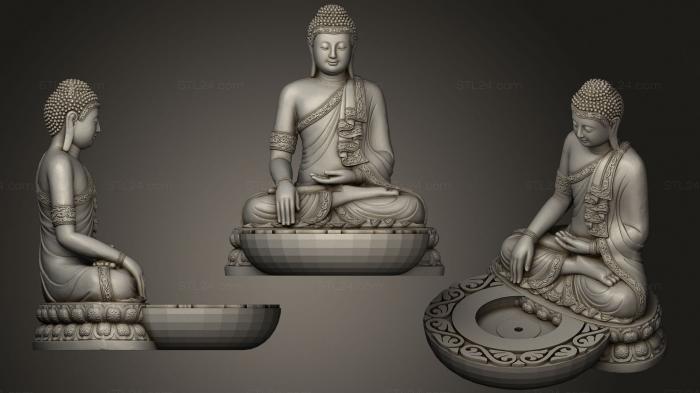 Buddha figurines (Buda incienso, STKBD_0131) 3D models for cnc