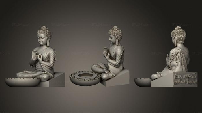 Статуэтки Будда (Buda porta incienso, STKBD_0132) 3D модель для ЧПУ станка