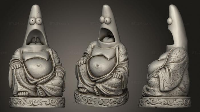 Buddha figurines (Buddha Patrik, STKBD_0139) 3D models for cnc
