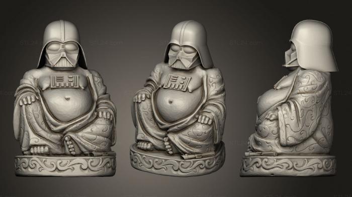 Buddha figurines (Darth Vader Buddha R2, STKBD_0148) 3D models for cnc