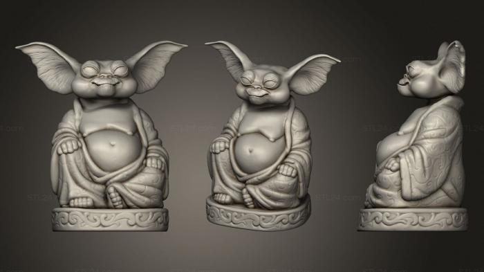 Статуэтки Будда (Гизмо Гремлин Будда (Коллекция телефильмов), STKBD_0153) 3D модель для ЧПУ станка