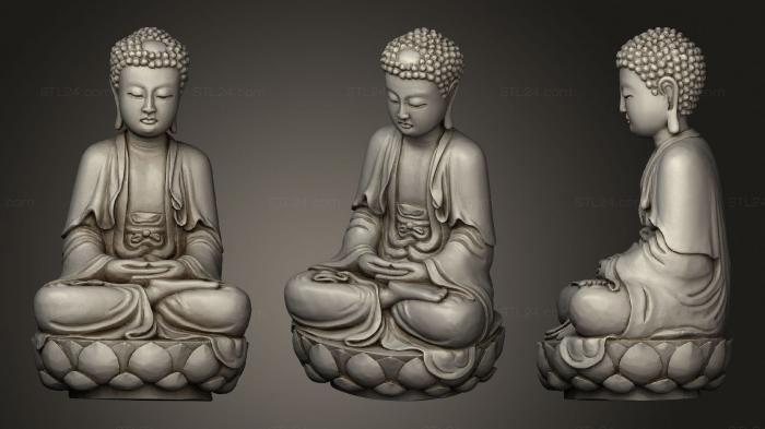 Buddha figurines (Phat Thich Ca Mo Ni Chu Nguyen Cuong, STKBD_0170) 3D models for cnc