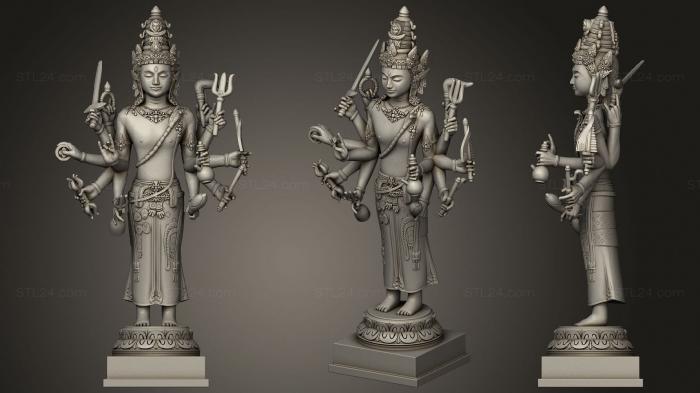 Buddha figurines (Veerabhadra, STKBD_0189) 3D models for cnc