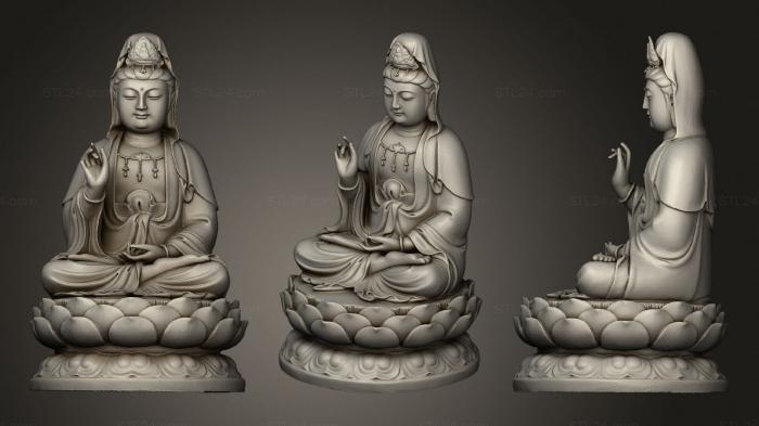 Статуэтки Будда (Авалокитешвара, STKBD_0196) 3D модель для ЧПУ станка