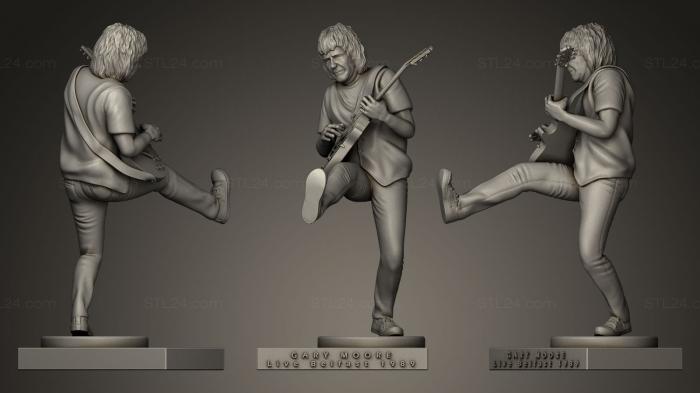 Statues of famous people (Gary Moore Live Belfast 1989, STKC_0033) 3D models for cnc