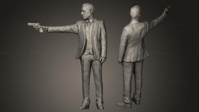 Statues of famous people (Michael Corleone Godfather, STKC_0081) 3D models for cnc