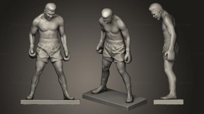 Статуэтки известных личностей (Мухаммед Али на ринге, STKC_0084) 3D модель для ЧПУ станка
