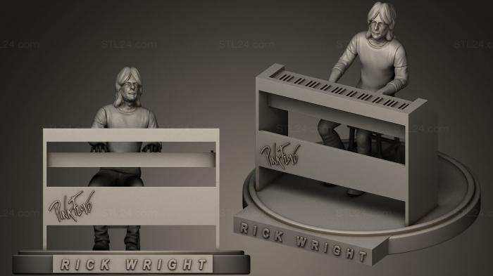 Статуэтки известных личностей (Рик Райт Пинк Флойд, STKC_0094) 3D модель для ЧПУ станка
