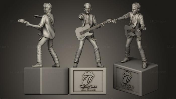 Statues of famous people (THE ROLLING STONES KEITH RICHARDS, STKC_0114) 3D models for cnc