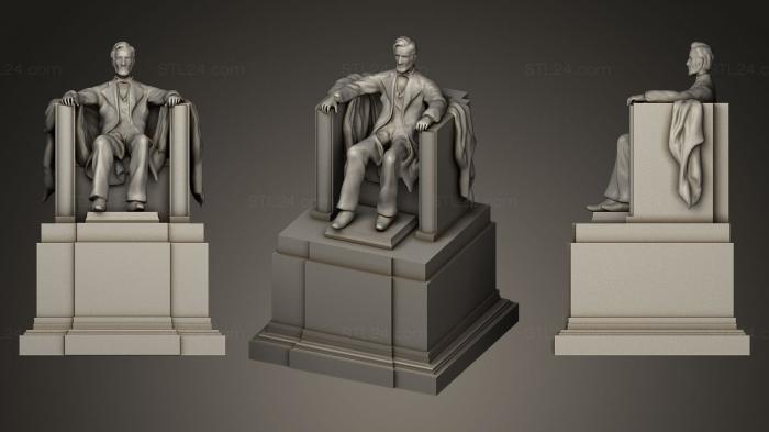 Статуэтки известных личностей (Мемориал Авраама Линкольна, STKC_0135) 3D модель для ЧПУ станка