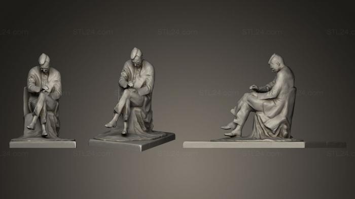 Статуэтки известных личностей (Статуя Дмитрия Шостаковича, STKC_0165) 3D модель для ЧПУ станка