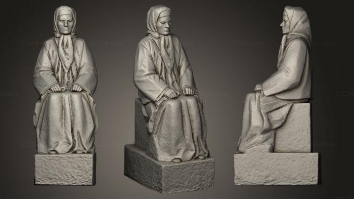 Статуэтки известных личностей (Джина Кунчева Мать статуи Василя Левски, STKC_0179) 3D модель для ЧПУ станка