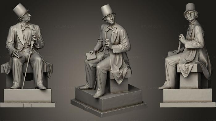 Statues of famous people (Hans Christian Andersen, STKC_0182) 3D models for cnc