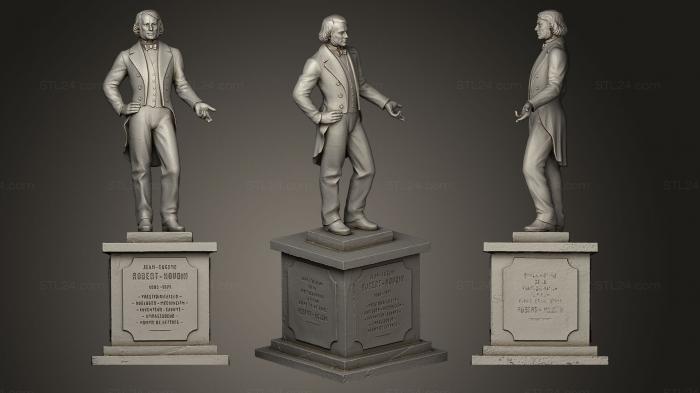Statues of famous people (Jean Eugne Robert Houdin 1998, STKC_0188) 3D models for cnc