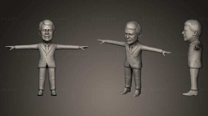 Статуэтки известных личностей (Карикатура на Джимми Картера, STKC_0190) 3D модель для ЧПУ станка