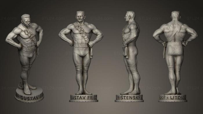 Statues of famous people (Jiri Finger Gustav Fristensky, STKC_0191) 3D models for cnc