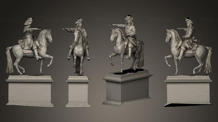 Statues of famous people (Louis XIV in place darmes of Versailles, STKC_0204) 3D models for cnc
