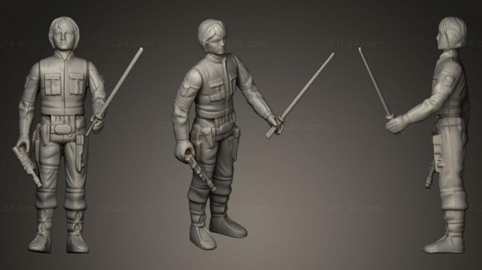 Statues of famous people (Luke Skywalker Bespin Brown Hair, STKC_0206) 3D models for cnc