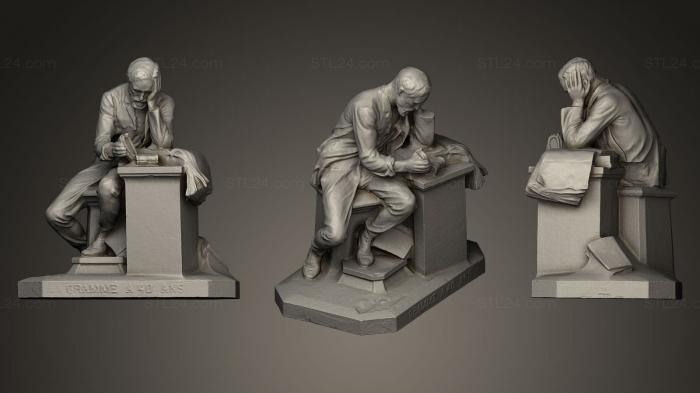 Statues of famous people (Statue of Znobe Gramme, STKC_0237) 3D models for cnc