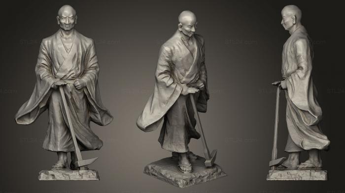 Statues of famous people (Suminokura Ryi statue photogrammetry scan, STKC_0239) 3D models for cnc