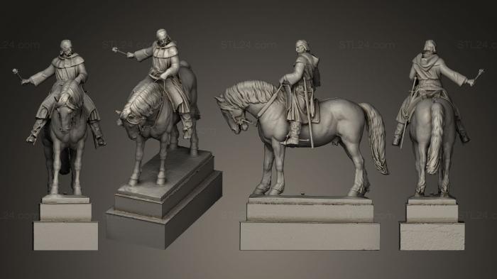 Статуэтки известных личностей (Конная статуя Яна ики в Праге, STKC_0241) 3D модель для ЧПУ станка
