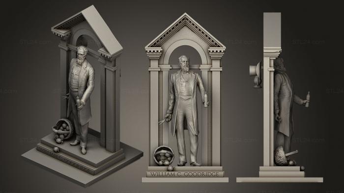 Statues of famous people (WILLIAM C GOODRIDGE STATUE DESIGN 2, STKC_0246) 3D models for cnc