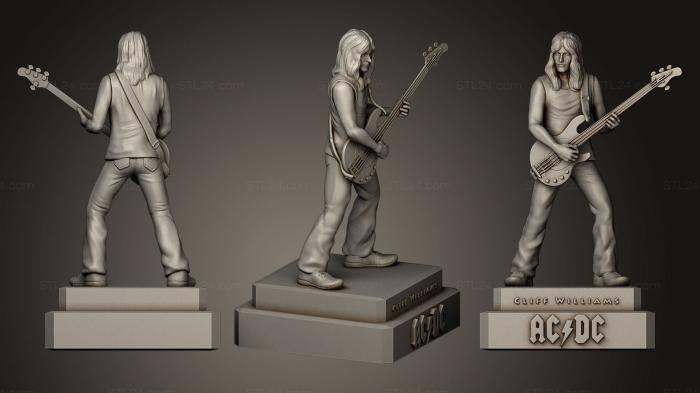 Statues of famous people (cliff williams ACDC, STKC_0251) 3D models for cnc
