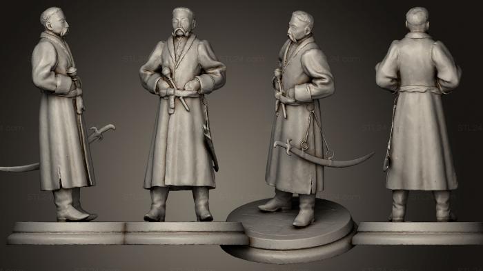 Statues of famous people (Danylo Apostol Hetman miniature, STKC_0252) 3D models for cnc
